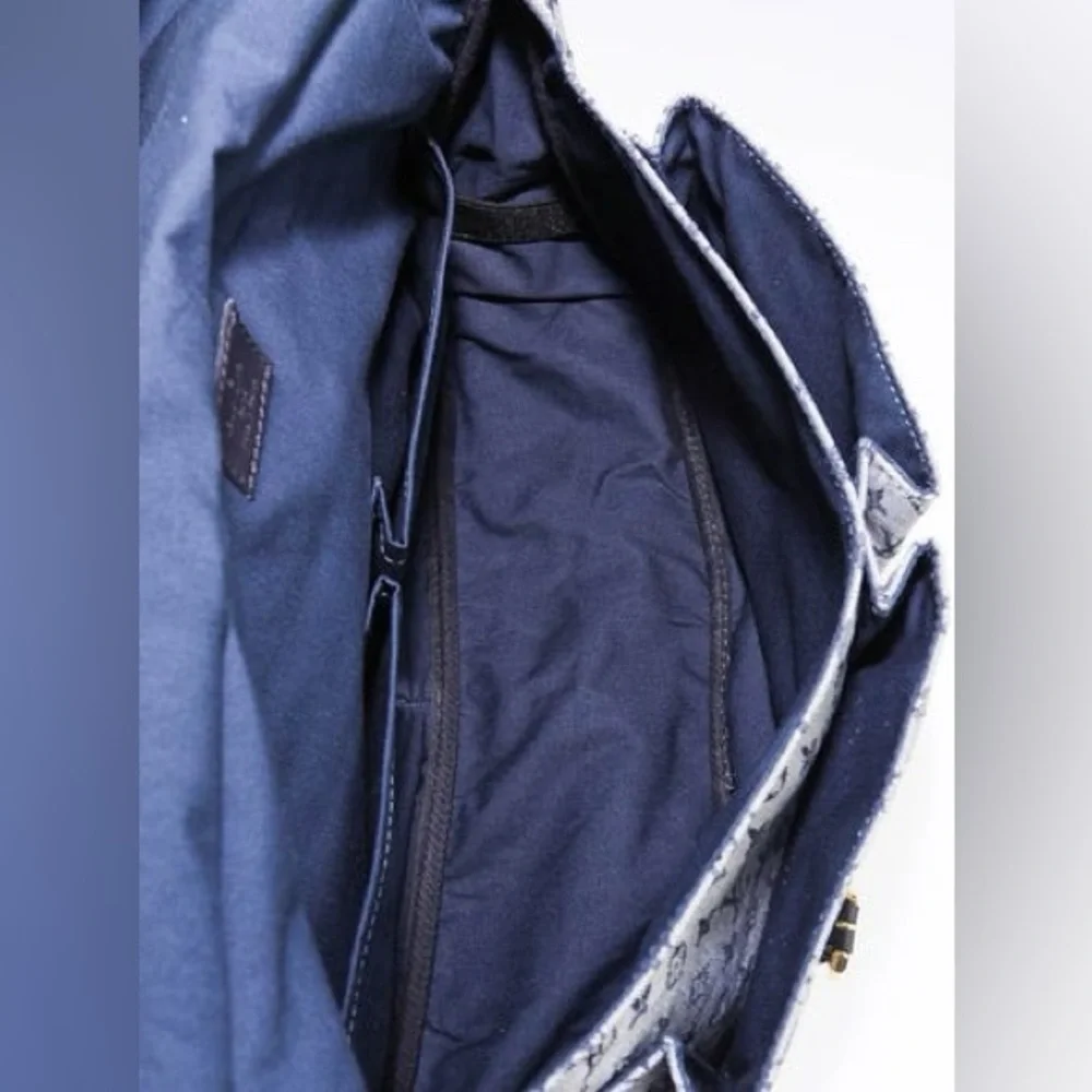 LOUIS VUITTON 100% Authentic Blue Monogram Mini Lin Sac A Langer Diaper Bag